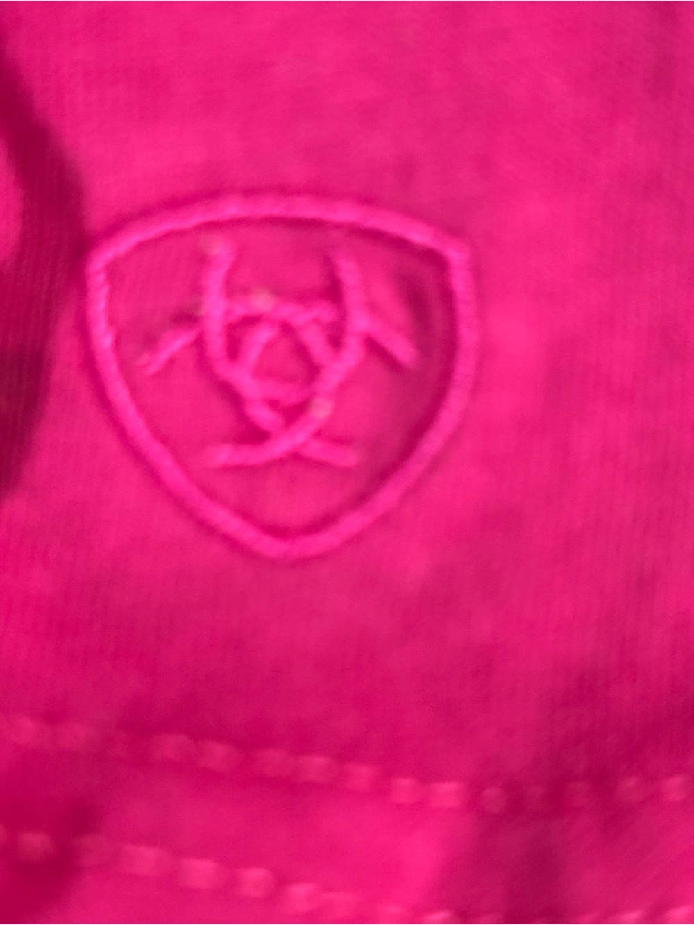 Ariat Hot Pink Long Sleeve Graphic Cross & Rose Top - Picture 5 of 7